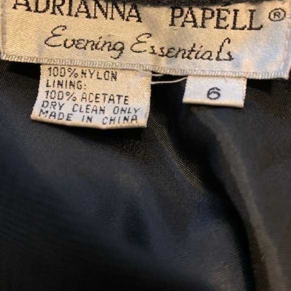 Adrianna Papell Evening Essentials Size 6 Black Skirt Long Lined Double Layers - Picture 7 of 7
